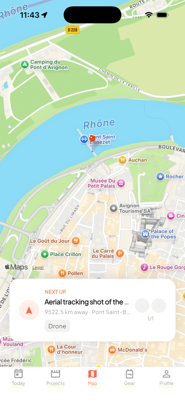 Map view with location-based reminders